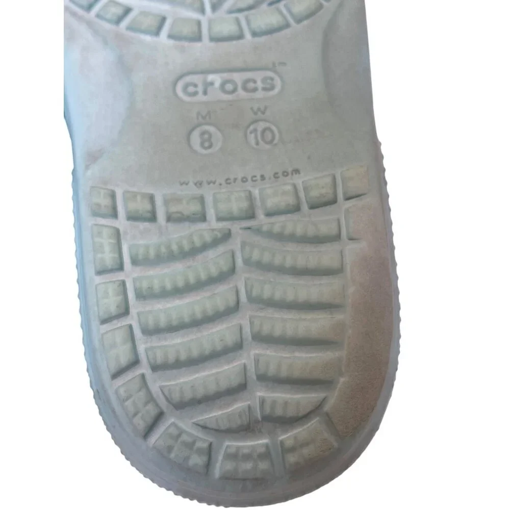 Crocs Classic Comfort Sandals Slip-On Flat Slide Blue Water Beach Shoe Size 10 - Picture 13 of 14